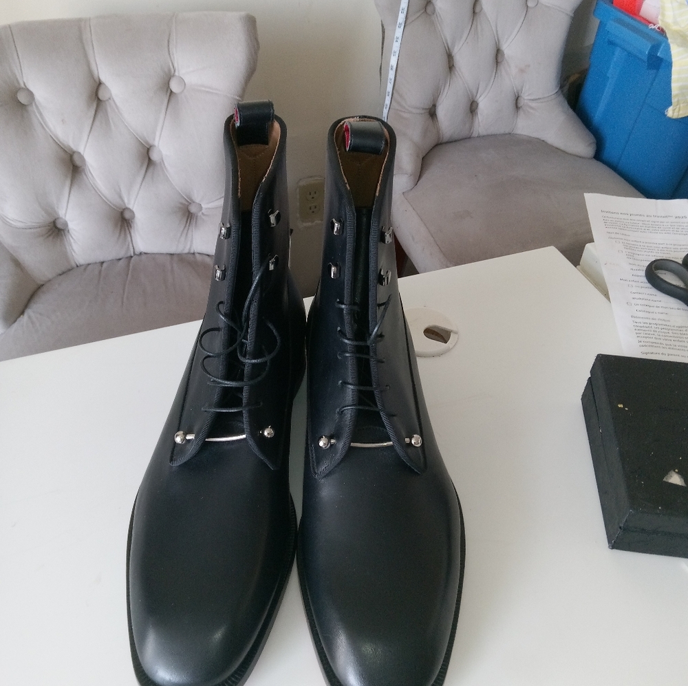 Black Leather Men's Christian Louboutin Boots - Picture 2 of 5